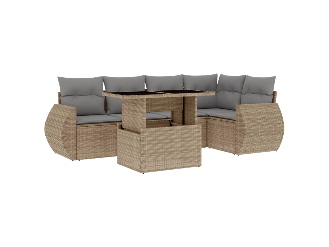 Garden Sofa Set, Garden Sofa Sets Vidaxl Bege Rattan / Vime (n/a)