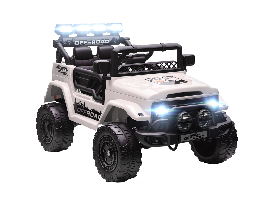 Carro Elétrico, Na Cor Branco, Ideal Para Crianças, Com Design Prático E Funcional, Acabamento Cuidado