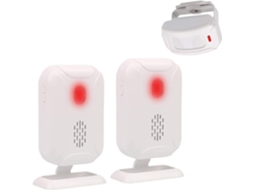 Kit Alarme Sem Fio Com 1 Sensor E 2 Receptores Detectores De Movimento