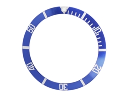 Insert de Bezel de Relógio de Alumínio para Substituição Acessório Anel Azul 3.8cm