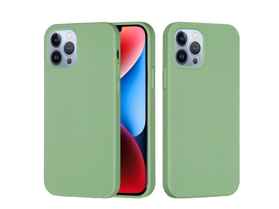 Lurelia Capa Protetora Para Iphone 15 Pro Max, Em Silicone E Pc, Interior Em Microfibra, Recortes Precisos, Cor Verde E Anti-riscos