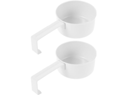 Conjunto De 2 Colheres Medidoras Ferro Branco Popetpop Grãos E Produtos