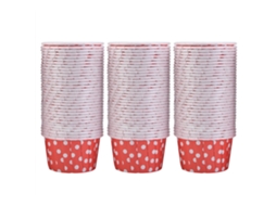 Forminhas de Bolo Mini LAXISCREED 100 Unidades Vermelhas