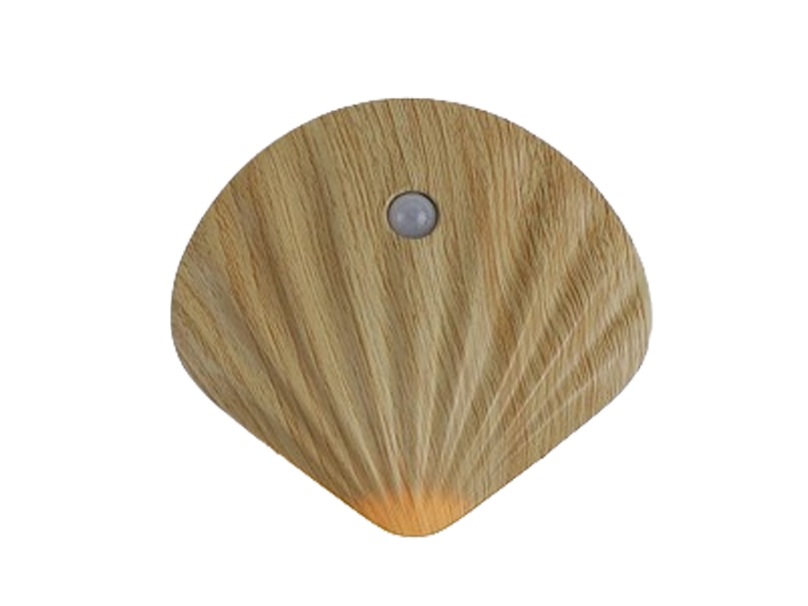 Luz De Parede Com Sensor De Movimento E Recarga Usb (madeira)