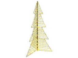 Conjunto 1 Decoração De Árvore De Natal Vidaxl Branco Quente Vime (180 Cm)