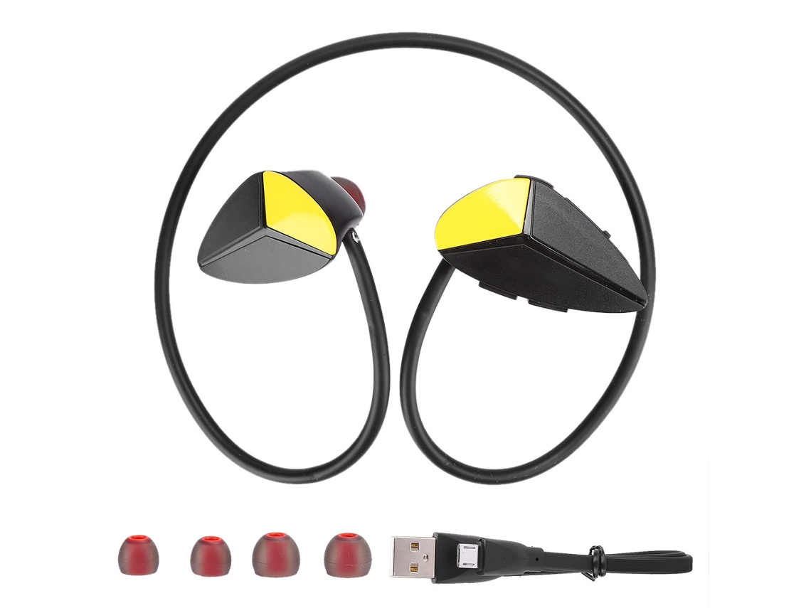 Fone De Ouvido Bluetooth Sem Fio Waterproof Colar Esportivo Estéreo Headset