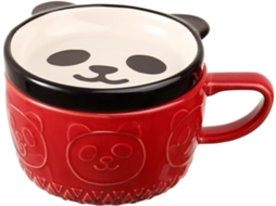 Caneca Fofa Com Tampa, Conjunto De Xícara Café E Chá Porta Copos Em Formato Animal, Presentes Aniversário, Formatura, Dia Dos Namo Aquaforge