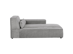 Chaise longue versão à esquerda BELIANI Hellnar de Poliéster Cinzento 102x176x70