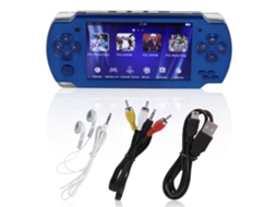 Console de Videogame Portátil Retro com LCD, Jogo, Música e Fotos Azul | S/MARCA