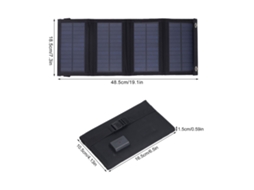 Laxiscreed Painel Solar Dobrável Portátil 10w Com Carregador E Saída De 5v
