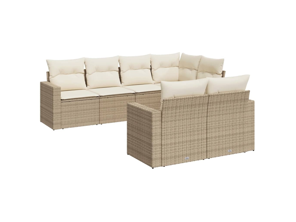 Garden Sofa Set, Garden Sofa Sets Vidaxl Bege Rattan / Vime (n/a)