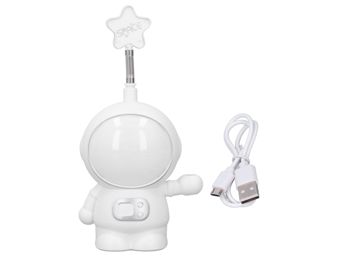 Rebe-lâmpada De Escritório Led Com 2 Modos, Proteção Ocular, Carga Usb, Luz Noturna Astronauta E Sacaponta Branco
