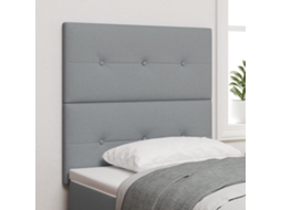 Cabeceira Estofada Com Botões Cinza Claro 100 Cm Tecido Wsd62769 Lovely Home