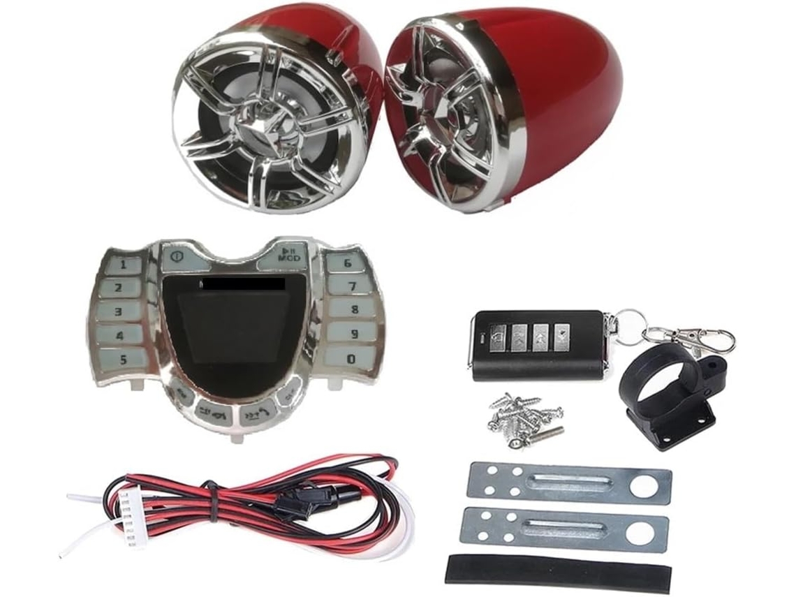 Guidon Audio Amplificateur Son Compatível Com Moto Fabrication Élaborée Haut-parleurs Prolongés Radio