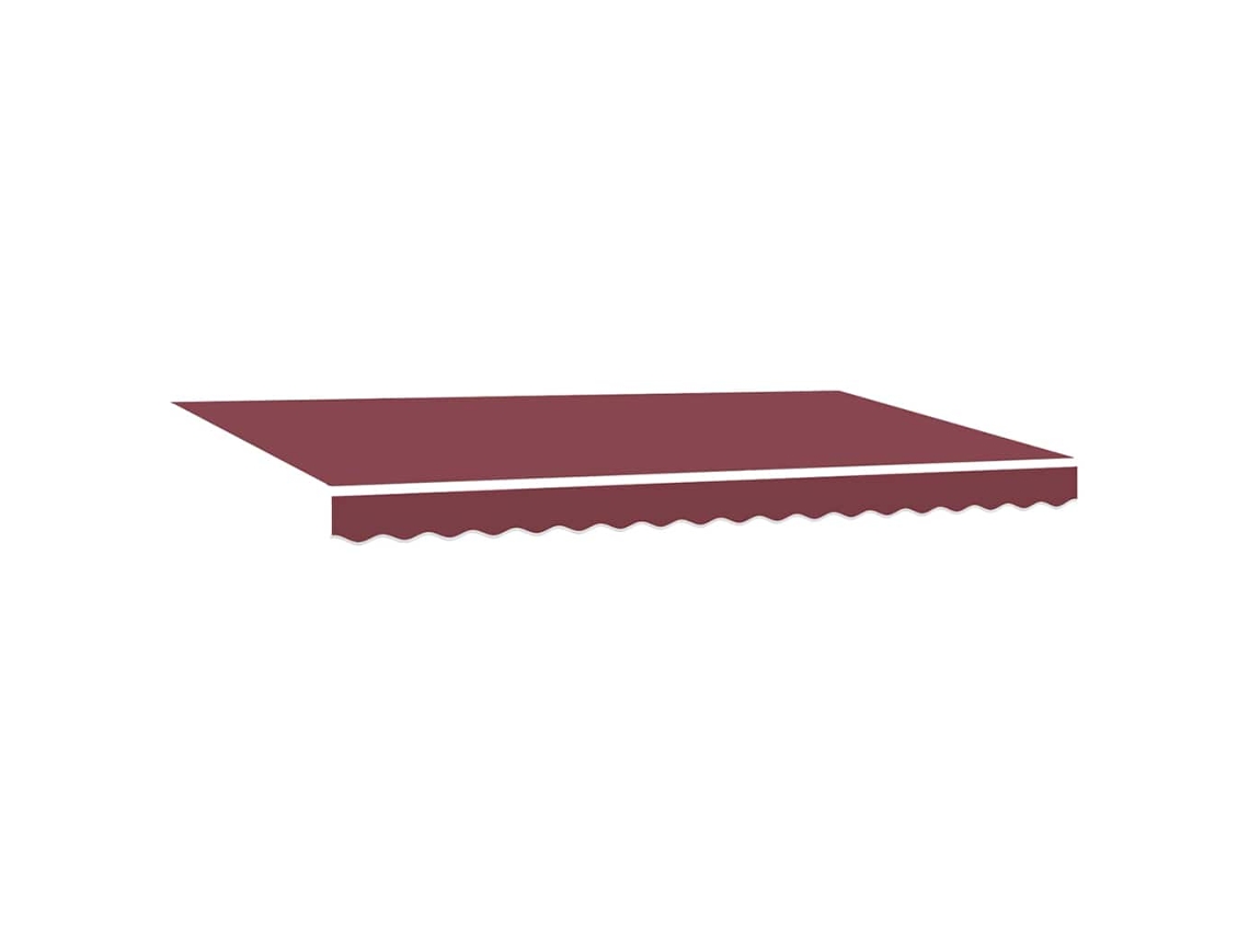 Conjunto 1 Toldo Retrátil Vidaxl Bordô Tecido (400 X 200 Cm)