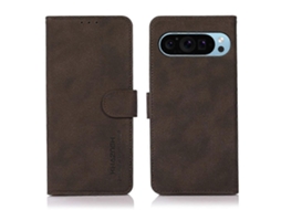 Capa De Couro Com Textura Fosca Khazneh Para Google Pixel 9