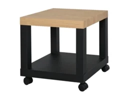 Mesa Lateral Com Rodízios Prateleira Aberta Sala Quarto 40x40x40 Cm