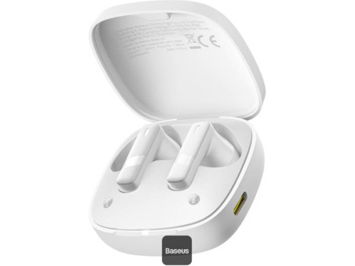 Auriculares BASEUS Bowie E20 Wireless (In Ear - Autonomia até 6 horas - Microfone - Branco)
