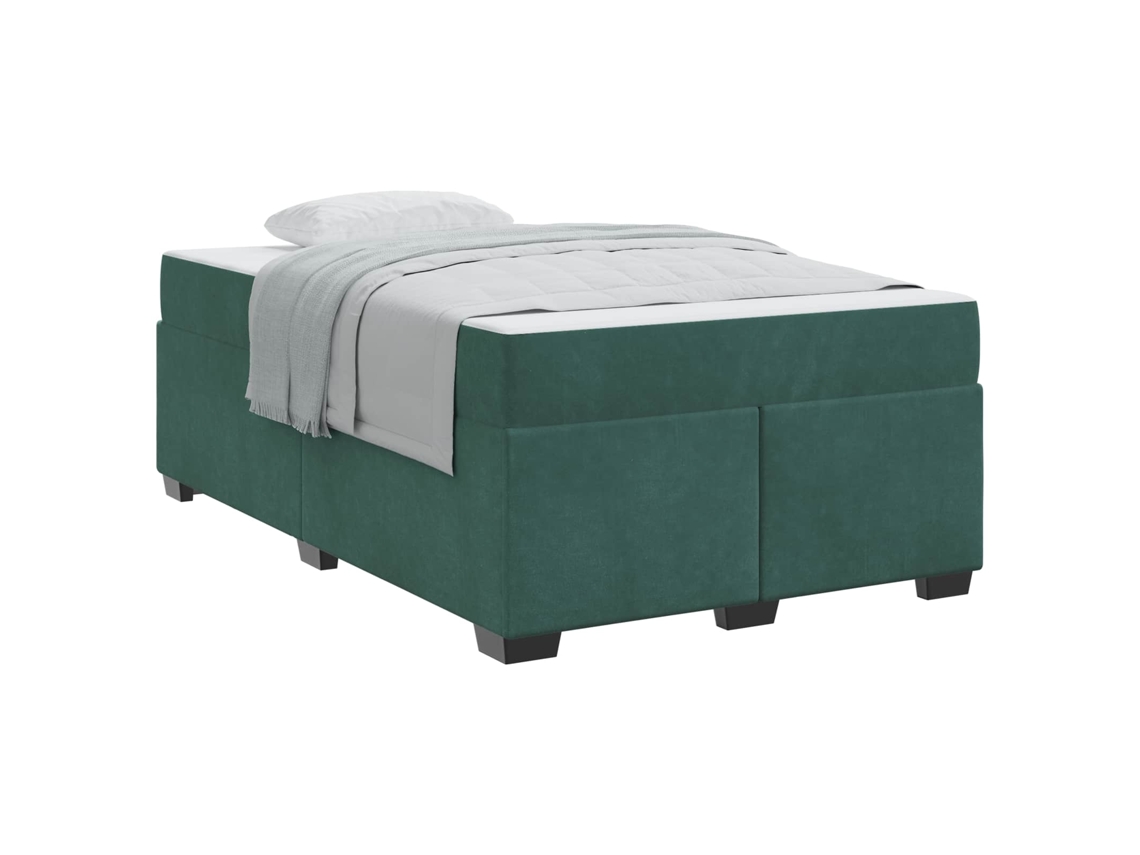 Estrutura da Cama com Colchão Verde Escuro Tecido MAISON EXCLUSIVE 120x190 cm