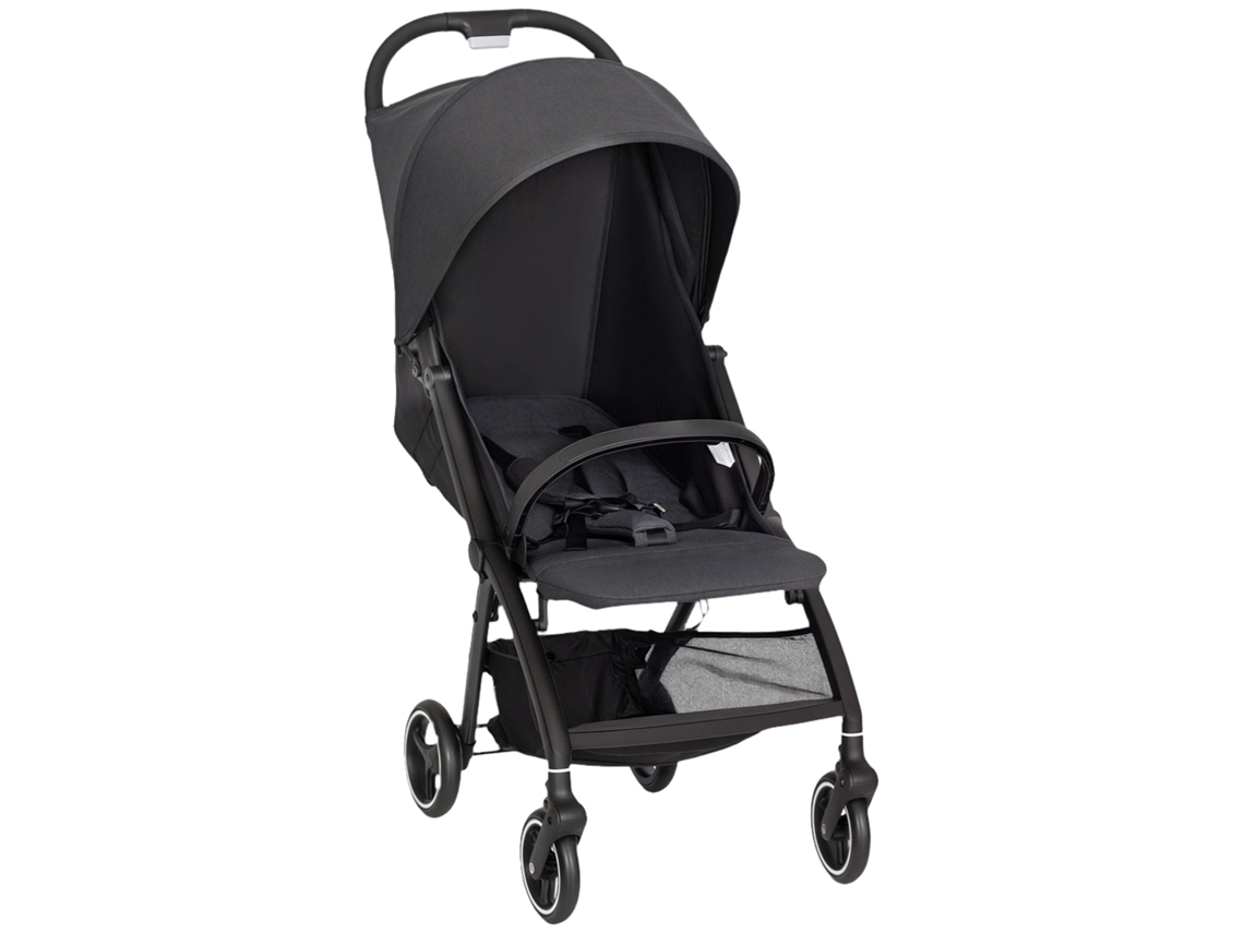 Carrinho De Bebê, Design Dobrável, Cinto De Segurança De 5 Pontos, Cinza Escuro