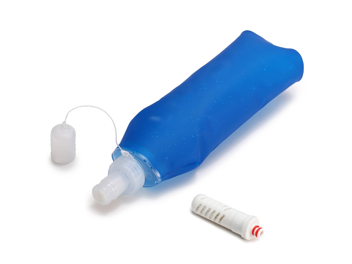 Garrafa Flexível Lixada 500ml Filtro Outdoor