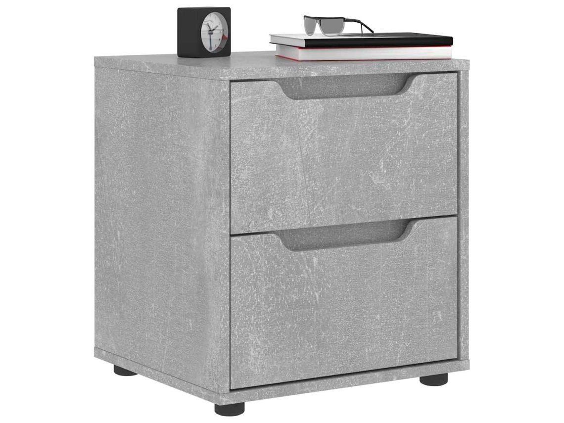 Vidaxl Mesa De Cabeceira Visnes Concreto Cinzento 45x40x50cm