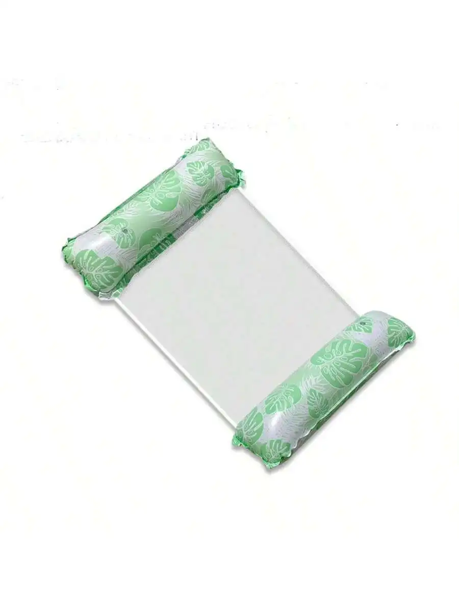 (verde) Cadeira de descanso inflável dupla, perfeita para festas na piscina e para relaxar na praia, com revestimento em tecido.
