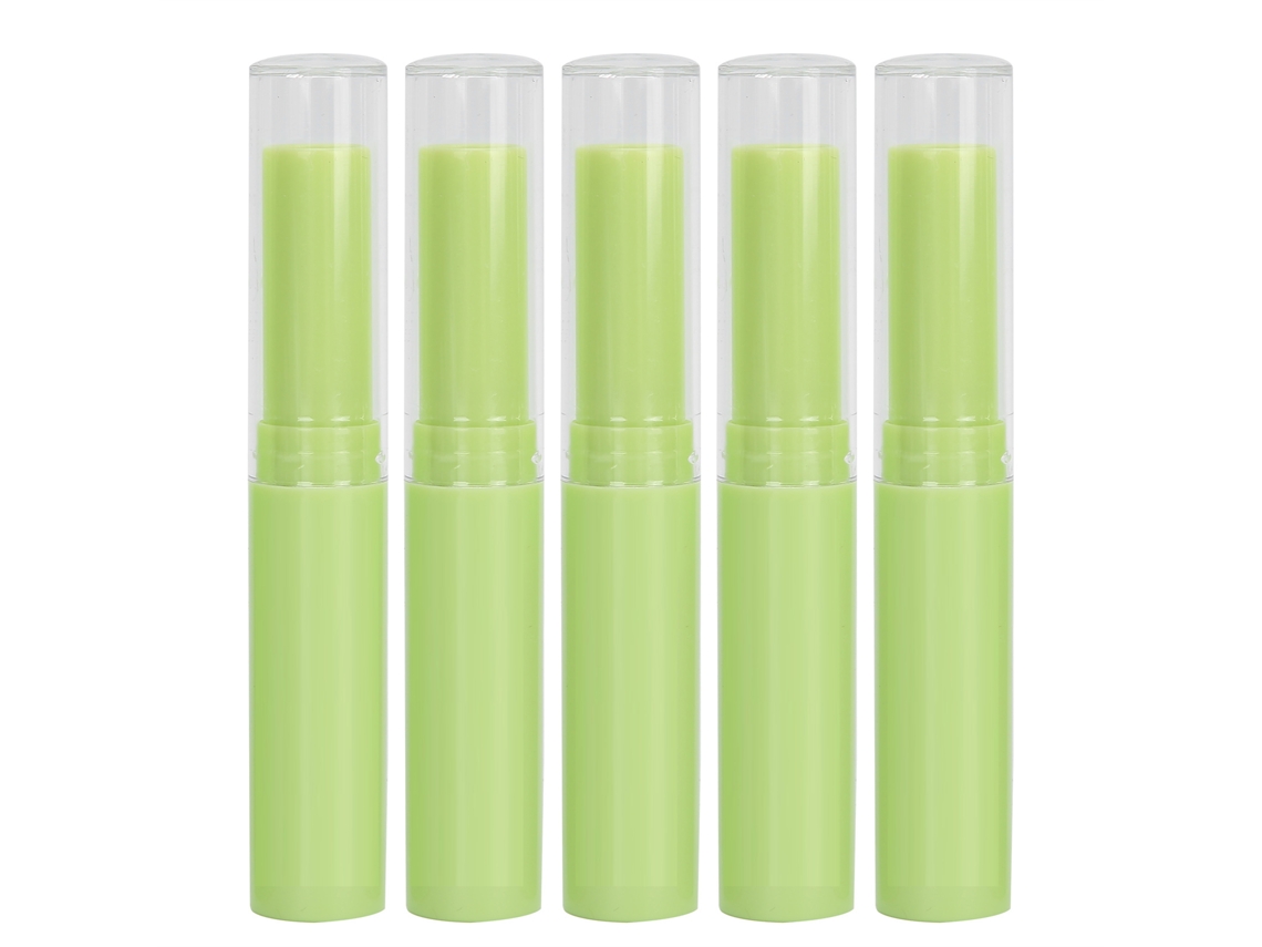 5pcs Bálsamo Labial Hidratante Anti-seco Reparador Com Manteiga De Karité Para Lábios Secos (verde)