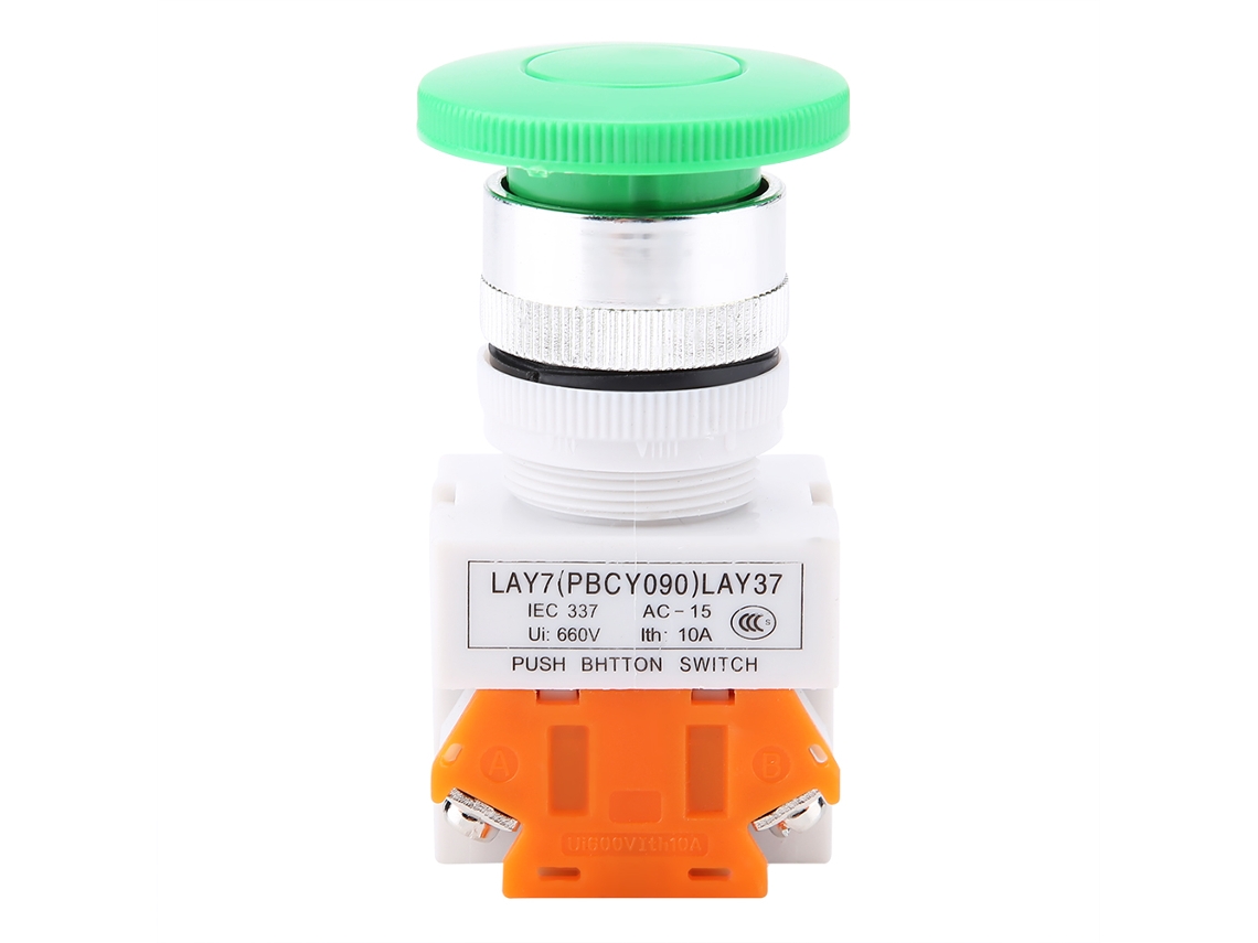 Interruptor De Botão Momentâneo Com Reset Automático 22mm Lay37-11m