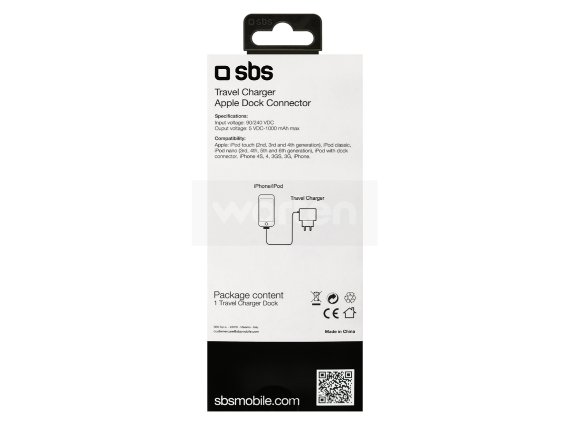 Carregador SBS iPhone 1000