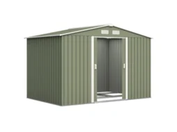 Galpão de Jardim 4,9 M² 277x195x192 Cm com 2 Portas Deslizantes Base Reforçada Verde Claro Ge (piso Não Incluído)