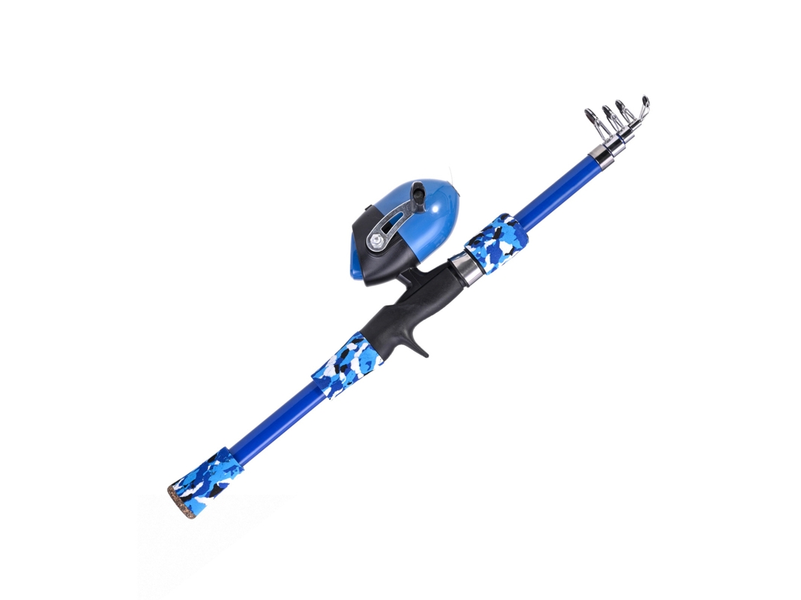 Vara de Pesca Infantil Telescópica 165cm Fibra de Vidro