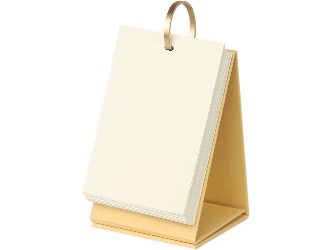 Tarjetas De Notas En Blanco 4x6 Con Anillos Desmontables Y Portada Kraft Para Estudio Y Trabajo
