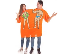 Fato Unisexo DISFRAZZES Camiseta Dupla Vamos À Praia (Tam: Tamanho Único)