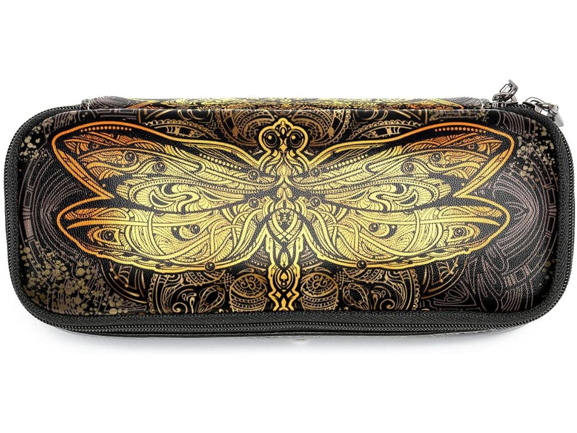 Conjunto grande com estampa de libélula e mandala, ideal para escola, mesa de trabalho, adultos, meninas e meninos.