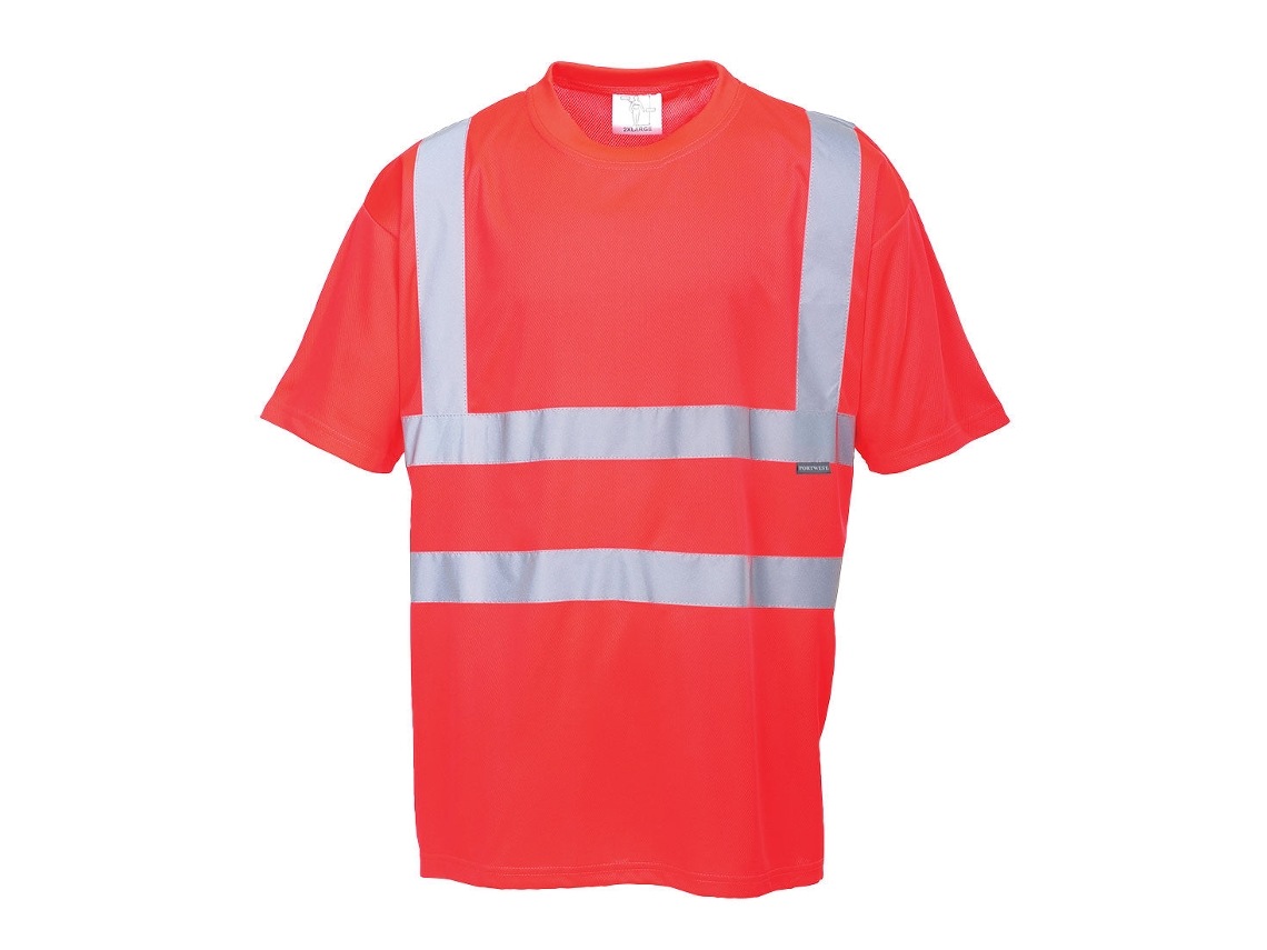 Camiseta S/s De Alta Visibilidade Para Alta Visibilidade E Conforto / Vermelho / Xl Portwest