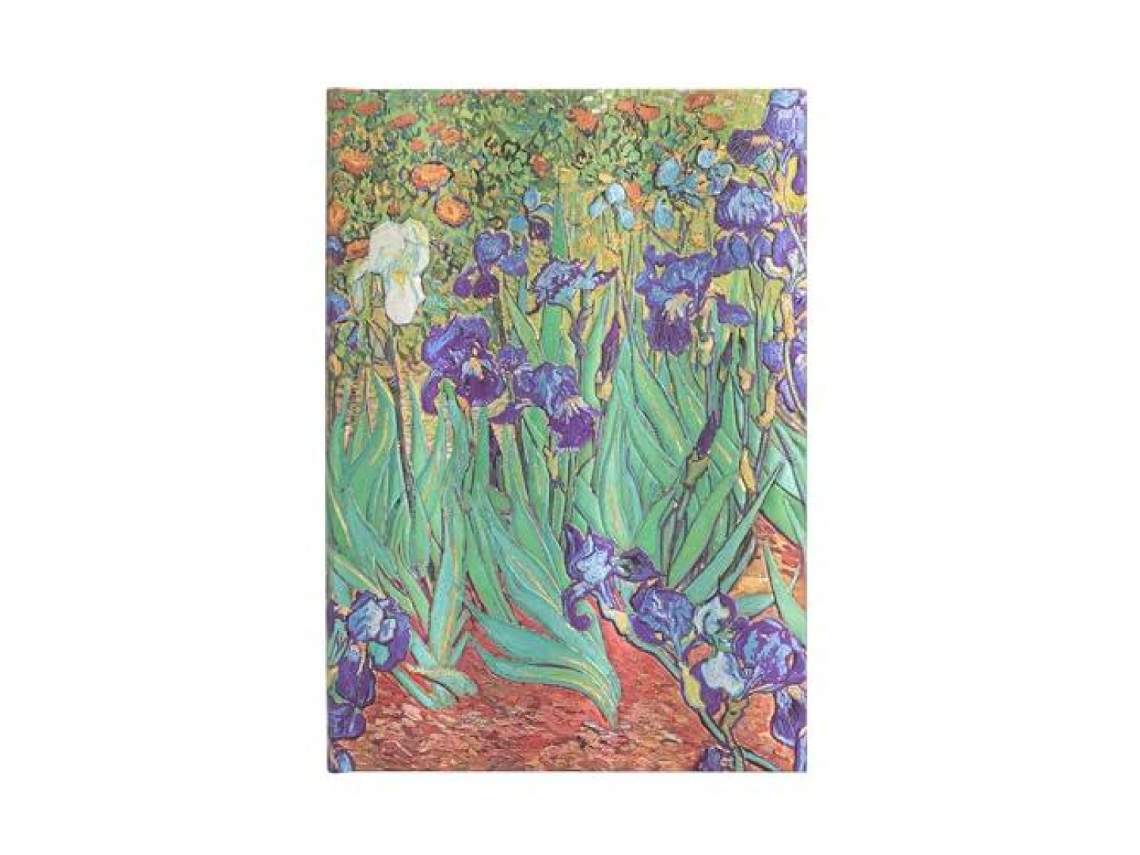 Livro Van Goghs Irises Midi Unlined Hardcover Journal de Paperblanks (Inglês)