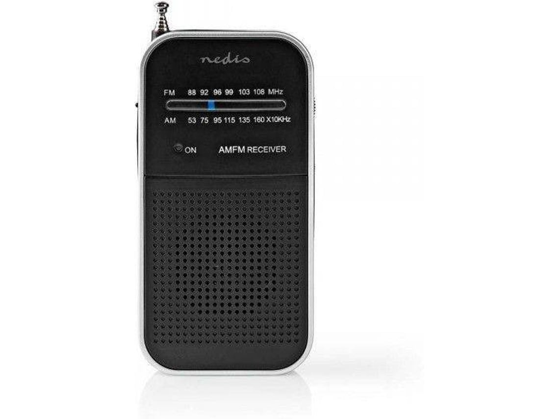Rádio a Pilhas NEDIS 1.5W FM RDFM1110SI (Outlet Caixa Aberta)