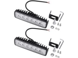 Barra De Luz Led Multifuncional De 18 W, Composta Por 2 Peças, Em Liga De Alumínio.