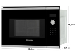 Micro-ondas Encastre BOSCH BEL523MS0 (20 L - Com Grill - Inox)