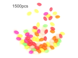 Conjunto de 1500 Pérolas de Pesca Plástica Oval