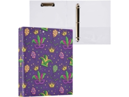 Pasta de 3 Argolas para Papel Tamanho Carta , Organizador Redondas com Prancheta, Prancheta Ma (27,9 X 21,6 Cm)