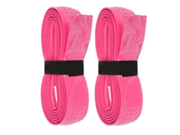 2 Pcs Fita De Grip Para Raquete De Tênis E Badminton Espessa Absorve Suor Com Textura Antiderrapante Rosa