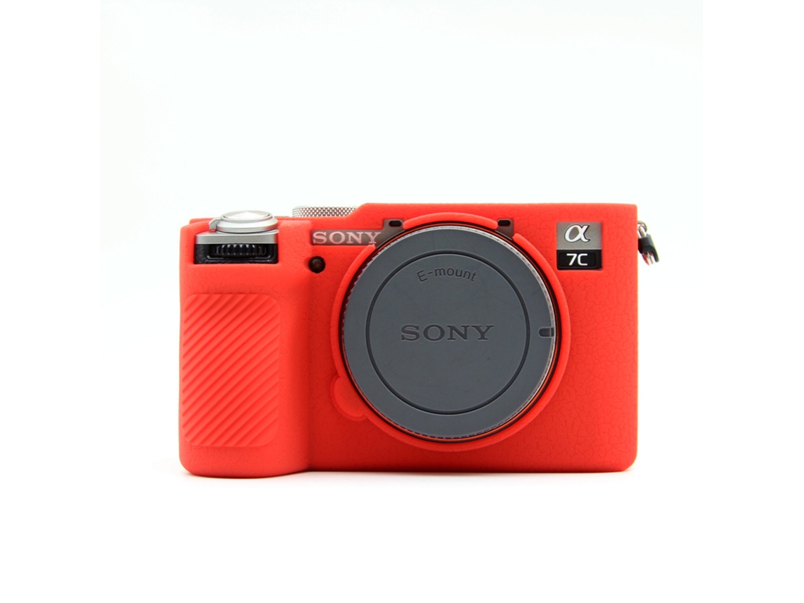 Capa Silicone HEXINYIGJLY para Sony A7c Ii/alpha 7c Ii/a7cm2/a7c2macia Leve, Antirriscos Vermelho