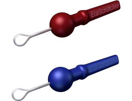 Limpador de Ouvido Seguro EARSCRATCHER Azul/Vermelho 2 Peças