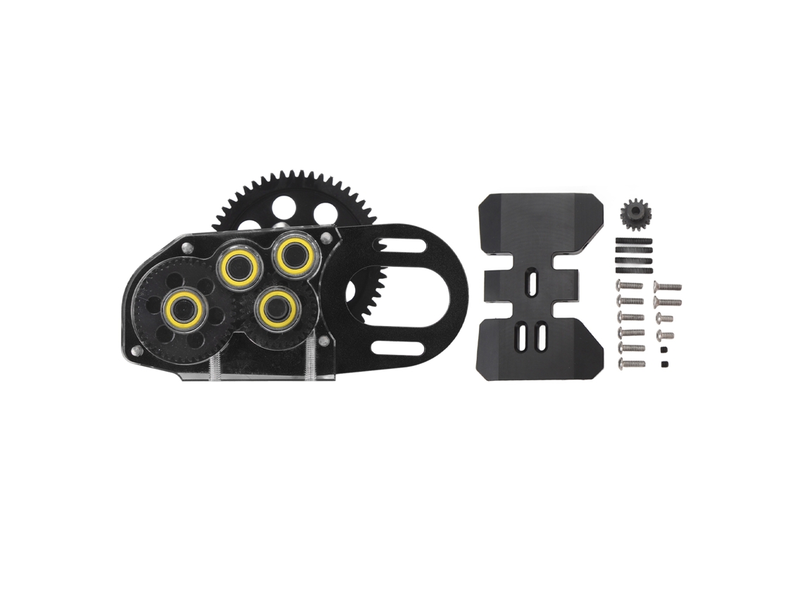 Caixa De Engrenagens 2low Com Motor Para Scx10 Ii Iii E Capra 1/10 Carro Rc Leve Preto