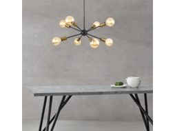 Candeeiro de Suspensão LUX.PRO Preto/bronze (60 W - E27)