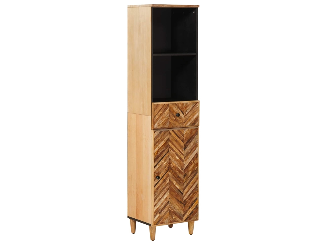 Vidaxl Armário De Banheiro Com Gaveta Castanho 38 X 33,5 X 160 Cm
