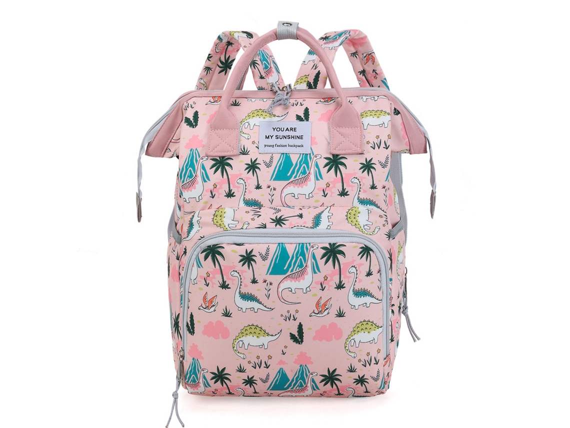 Mochila Maternal, Mochila Leve para Bebês, com Compartimento Térmico para Mamadeira, Presente para Futuras Mamães SPQMENT (rosa)