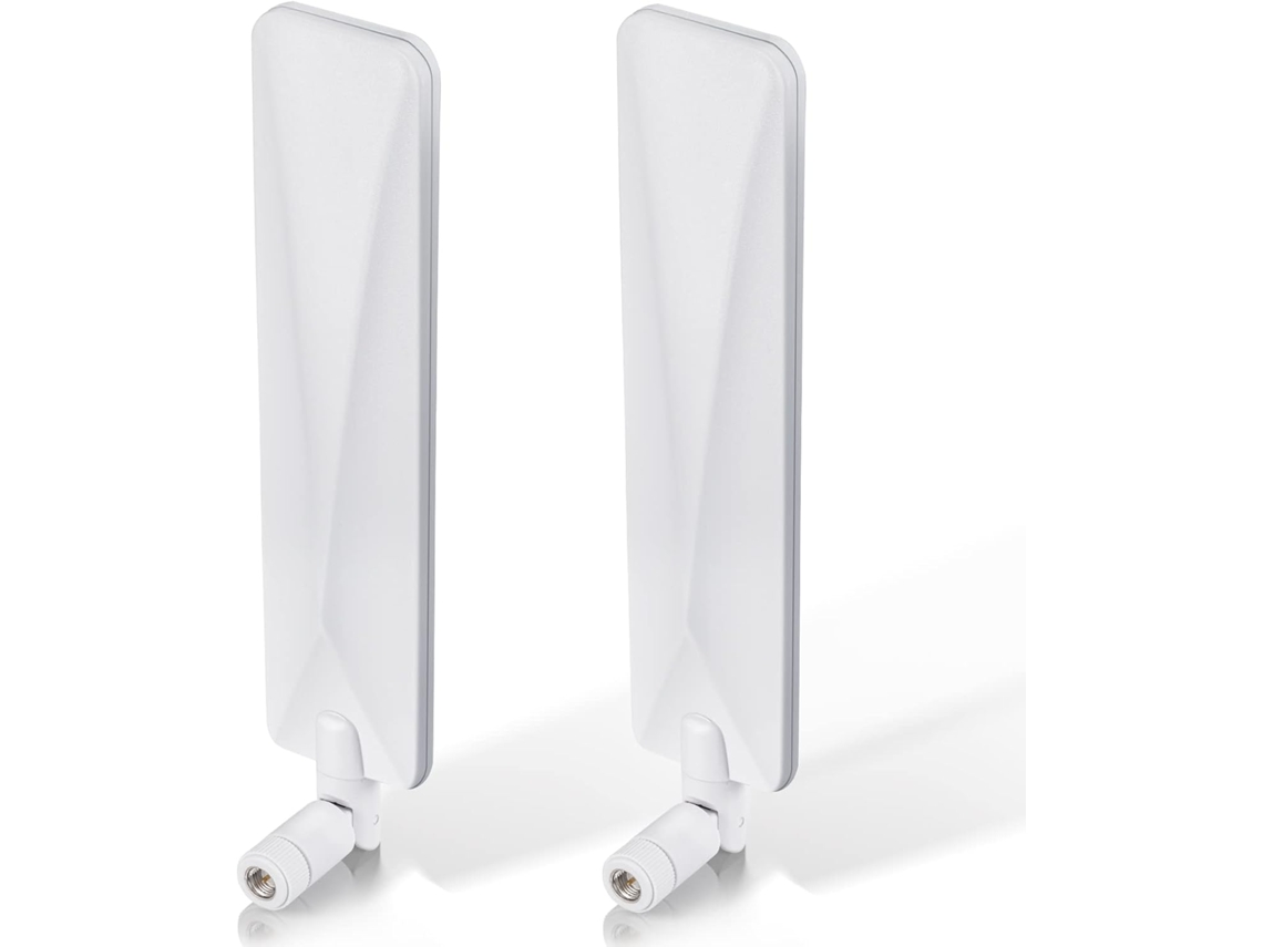 Pacote Com 2 Antenas Celulares 4g Lte Sma Macho De 9dbi Brancas Compatíveis